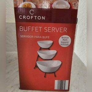 Buffet server 3 bowls in 3 different sizes